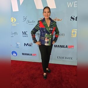 Plaid Double-Breasted Women's Jacket